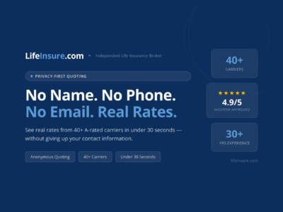 Anonymous Life Insurance Quotes
